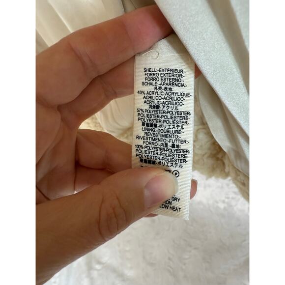 Free People Runway Popular Soft Teddy Bear Faux Fur Ivory Sherpa Coat XS/S*(see) - Picture 10 of 15